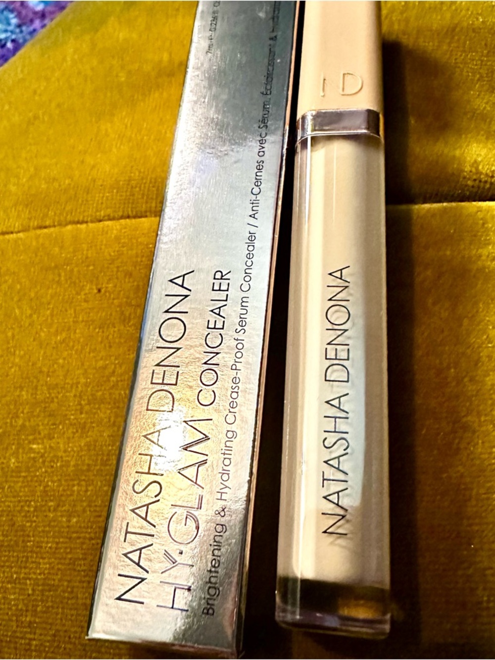 NATASHA DENONA HY-GLAM CONCEALER - BRIGHTENING CREASE-PROOF SERUM SHADE Y2 - New